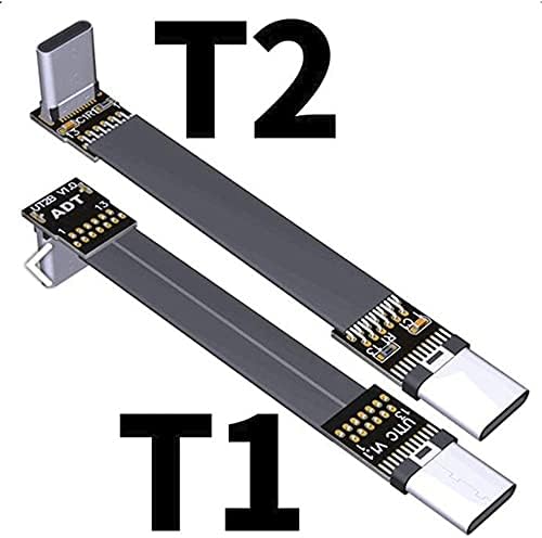 Haskoss USB 3.1 Tip C do tipa C adapter za produženje kabela FPC FPV vrpca ravna USB C kabel 3A 10Gbps EMI zaštitu, 30 cm