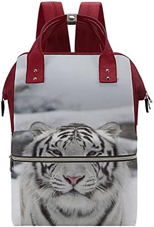 Bijeli tigar snježne pelene vrećica ruksak vodootporna mama mama veliki kapacitet ruksak