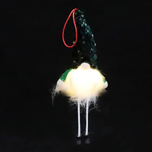 Pretyzoom Uredba za središnje stolove božićne šljokice gnomi ukrasi drveća viseći dekoracija plišani rudolph s LED -ovima