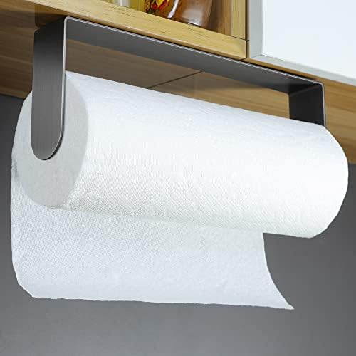 Držač papirnatih ručnika ispod ormarića-ljepljivi stalak za papirnate ručnike, zidni držač za kuhinjske role papira, sivi