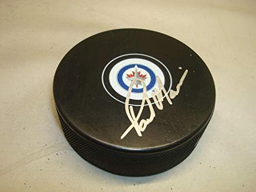 Paul Maurice potpisao je hokejaški pak Vinnipeg Jets s autogramom 1-u-NHL Pak s autogramom
