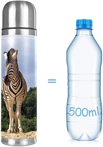 Vakuum od nehrđajućeg čelika, izolirana šalica, divlje životinje zebre životinjskog tiska termos boca za vodu za vruća i
