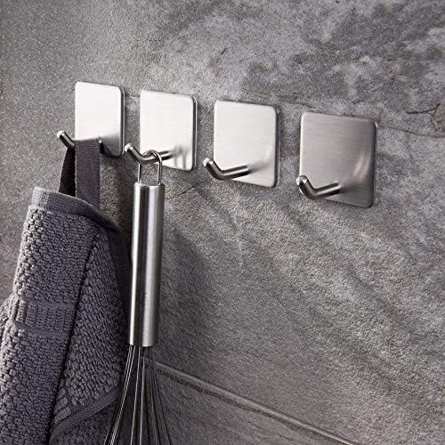 Kuke ručnika/kuka za kupaonicu - Kuka za samozadovoljne kuke uredske kuke Viseće ključeve za kuhinjski štap na zidu od nehrđajućeg