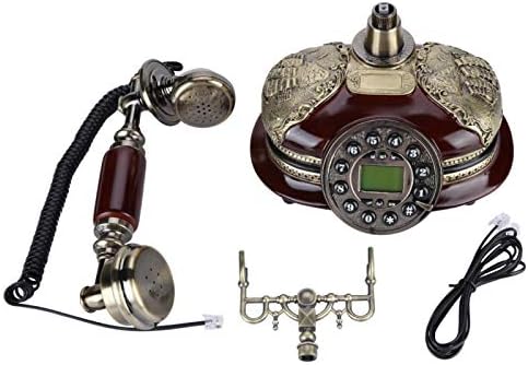 Jopwkuin fiksni telefoni za kućni dual sustav vintage telefon s podrškom za borbu protiv proklizavanja prostirke, pauzirajte
