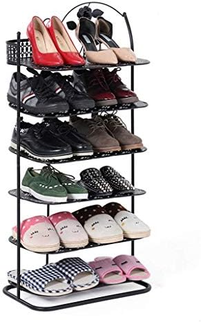 Neskx stalak za cipele od kovanog željeza, višeslojni, jednostavan, otporan na prah, za dom, montažne police, vrata, prostor,