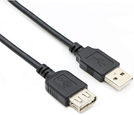 PASOW USB 2.0 Tip A muž -a da upišete ženski produžni kabel za AF Cord Black