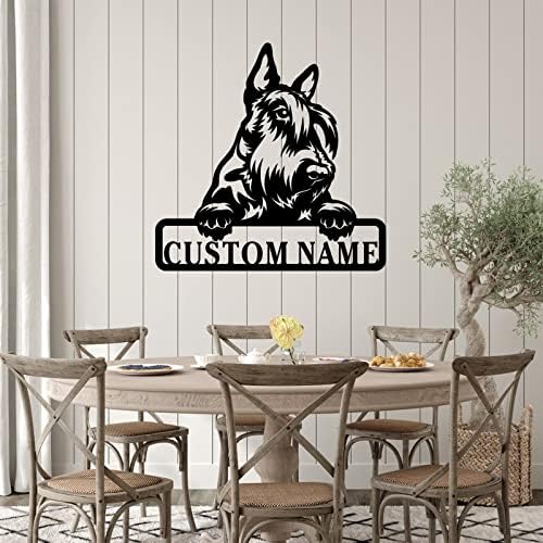 Funlucy prilagođeni ime kućnih ljubimaca natpis kućnog ljubimca Dog Metal Sign Metal Metal Wall Art House Actions Prilagođeni