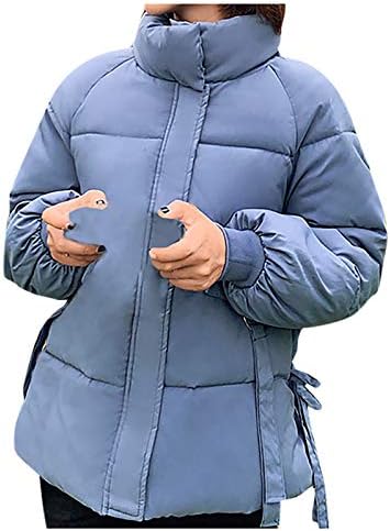 Prdecexlu Otvoreni dugi rukav Prekrasan kaput za žene školski odmor Puhalo opuštena jakna s jaknom Zip mekana čvrsta rever