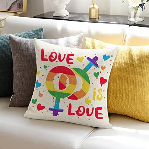 Ljubav je ljubav Rainbow gay rod bacanje jastuka omota romantični jastuk futrola Rainbow Equality lezbijski gay lgbtq jastuk