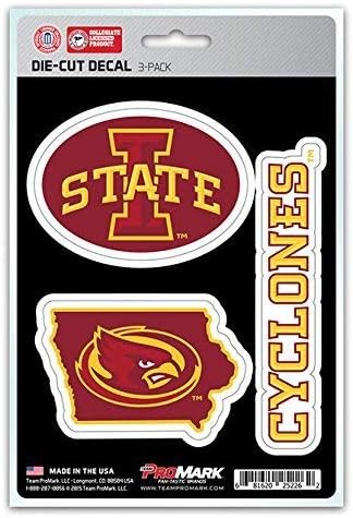 FanMats NCAA Iowa State Cyclones Team Decal, 3-pack