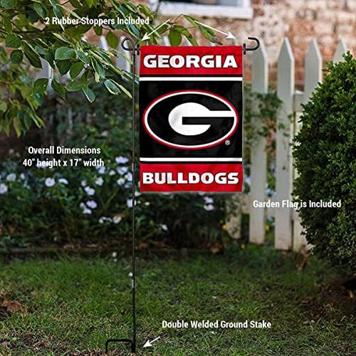 UGA Bulldogs Garden Flag and Flag Stand Selder Set