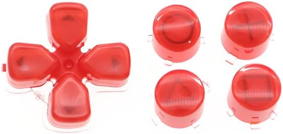 Kristalni tipka tipka D-Pad tipka Abxy funkcije gumbi za PS5 regulator gumbi za uklanjanje zamjena crvene boje