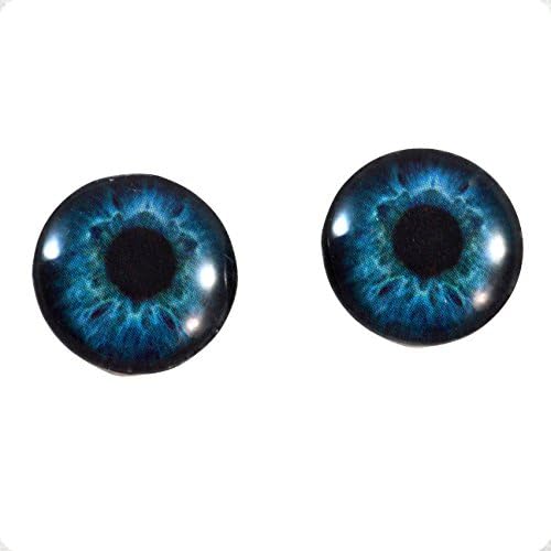 10 mm duboke plave staklene oči lutke irise za umjetničku polimernu gline taksidermy skulptura ili nakit za izradu nakita