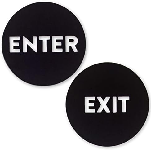 Pouzdani krug ulazak i izlaz izrezanih znakova vrata za tvrtke trgovine trgovinama restorana
