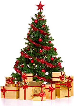 Doitool 4,5 inčni božićno drvce Topper Crvena svjetlucana mini zvijezda božićno drvce Topper Star Dekoracije za božićno drvce