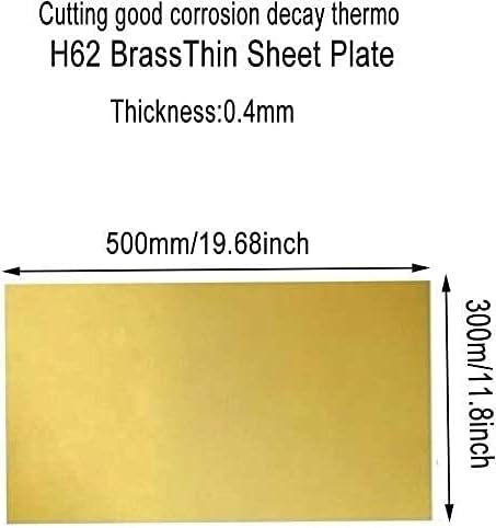 Bakreni lim Folija mesingani lim zlatna folija Folija Ploča 962 mm eksperimentalni lim debljina 0,4 mm, širina 300 mm, duljina