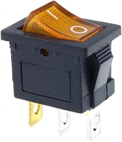 Gibolea Rocker Switch KCD1 ON-OFF 3PIN ROCKER Switch 6A/10A 250V/125V AC AC Crveno žuto zeleno plavo gumb