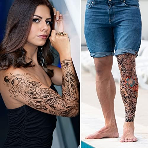 IwantDiy privremena tetovaža za muškarce i žene, tetovaže rukava za odrasle, realne lažne tetovaže vodootporne i dugotrajne