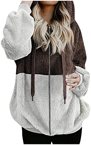 Predimenzionirane zimske kapuljače pulover ženske meke fakultetske jakne s više džepova Jednostavna krzna udobna puna rukava