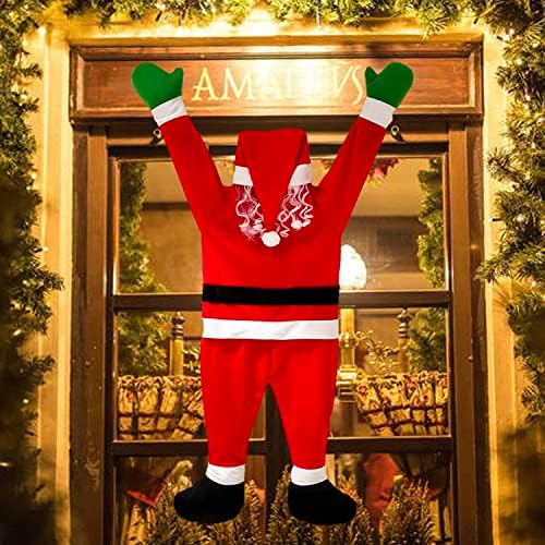 Penjanje Djed Mraz Viseći božićni ukrasi, 42.5 '' U zatvorenom vanjskom božićnom ukrasima penjanje Djed Mraz odijelo za prozore