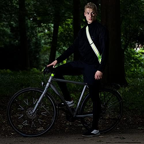 Reflektirajući pojas za muškarce-za šetnju noću, vožnju biciklom, trčanje - reflektirajuća oprema s džepom i karabinom za