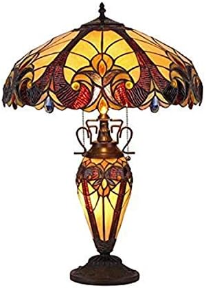 CHLOE LEVANJE CH38632AV18-DT3 Tiffany Style 3 Light Victorian Double Lit Stoll Svjetiljka 18 Shade, 17.3 x 17,3 x 24,8, Multi