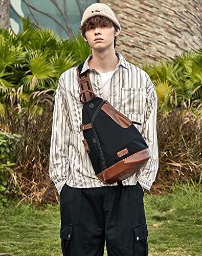 CELVETCH RUKSAK - Sling torba za muškarce platno muške vrećice s križnim ruksakom ramena