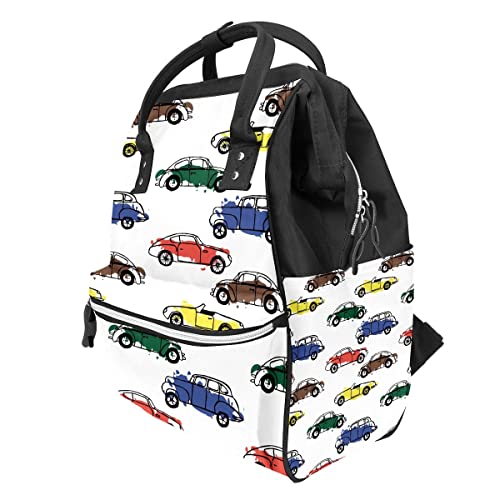 Pelena vrećica akvarelni doodle automobili uzorak veliki kapacitet ruksak putovanja danpack