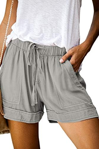 HVEPUO žene povremene ljetne kratke hlače elastične kratke hlače s džepovima
