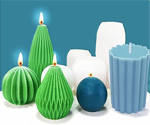 Bybycd 1 PCS silikonska svijeća geometrijski 3D oblik smola epoksidni sapun kalup za svijeće izrada plijesni ručno izrađeni