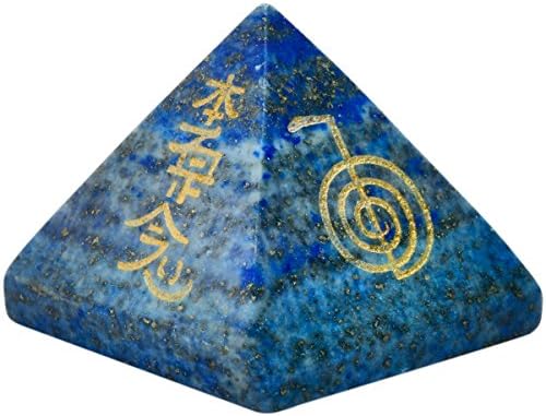 SUNYIK LAPIS Lazuli Stone Piramida, Generator energije Crystal Point Ugraviran ljekovita čakra reiki simbol metafizička figurica