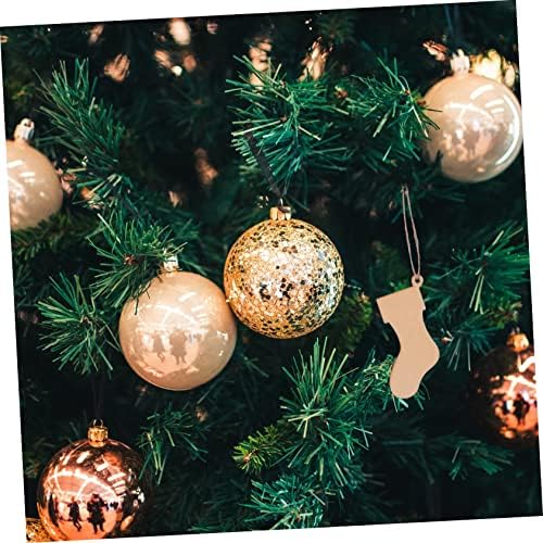 1 set ukrasa za božićno drvce 9 minijaturne čarape drveni dekor drveni Božićni privjesak Božićni izrezi od drveta Božićni