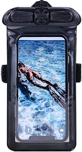 Torbica za telefon Vaxson crne boje, kompatibilan s vodootporan slučajem Sonim XP5 Plus Dry Bag [Nije zaštitna folija za