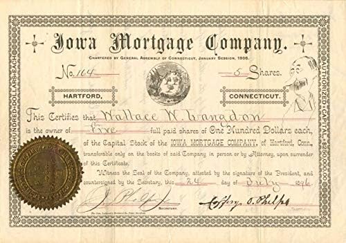 Iowa Mortgage Co. - Potvrda o razmjeni