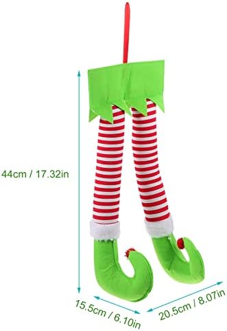 Kisangel ukrasi dekor božićno drvce elf nogu božićna vilenja s punjenim nogama ukrasne elf noge odmor elf nogu privjesak