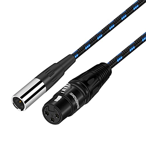 Dremake 3,5 mm 1/8 '' TRS AUX AUX MALE TO MINI XLR 3 -pin ženski audio kabel, 1ft Mini XLR do 1/8 inčni stereo kabel za slušalice