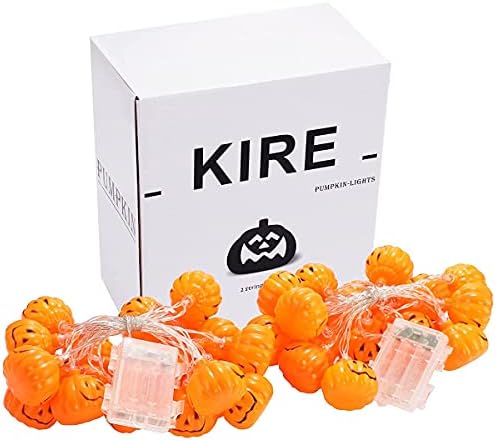 Kire (2 -pack Halloween String Svjetla za bundeve - Ukupno 40 Thanksgiving Bundikin Lights vodootporna kutija za bateriju
