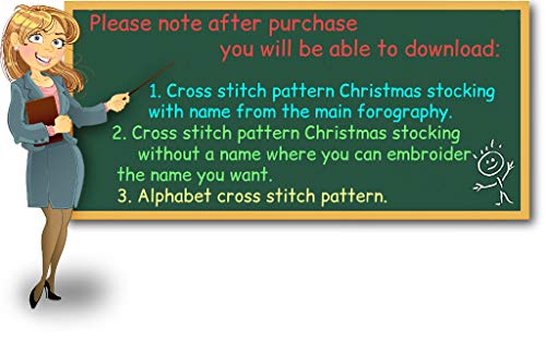 Božićne čarape uzorci križanja uboda pdf/slatka morska kornjača moderna brojena lagana ispisa DMC Cross Cross Chart/David
