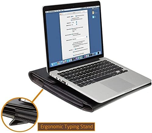 Broonel crni kožni folio futrola-Kompatibilno s ACER X360 Chromebook Spin 2-u-1 11.6 Kabrioletni laptop