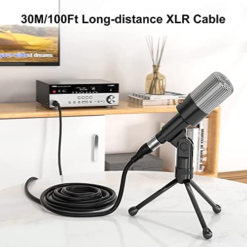 Ebxya 100ft xlr mikrofonski kabeli 2 pakiranja - vrhunski uravnoteženi kabel za mikro zvučnike s 3 igle xlr mužjaka do ženke