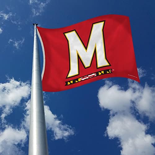 Rico Industries NCAA Maryland Terrapins 3 'X 5' Klasična zastava zastava - jednostrana - zatvoreni ili vanjski - dekor kuće