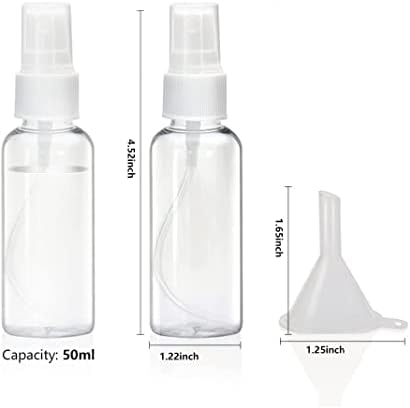 jewFadz.com prozirna plastična bočica s raspršivačem od 50 ml, raspršivač s finom maglom, višekratna upotreba, univerzalna