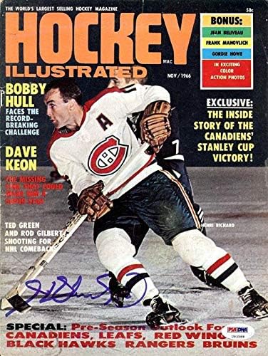 Naslovnica ilustriranog hokejaškog časopisa Monreal Canadiens s autogramom Henrija Richarda mea / meaMEA93588-NHL časopisi