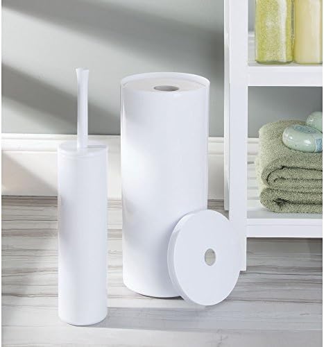 IDESIGN UNA BPA plastične toaletne zdjele četkice i set držača - 3 x 3 x 16,3 , bijela