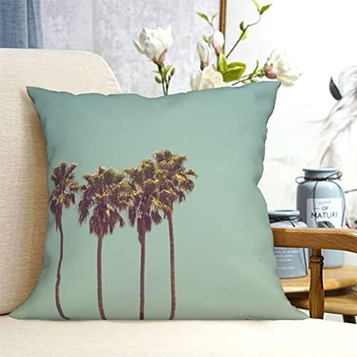 Jastuk za bacanje palmine stabla aseelo, mekani kvadratni jastuk za kauč spavaće sobe spavaće sobe, 18 x 18 inča