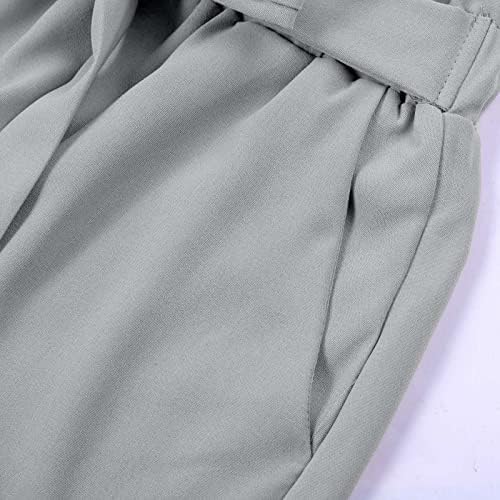 Heibbdg božićne kratke hlače za žene s visokim strukom kratke hlače prugaste elastične elastične ljetne plaže kratka s džepovima