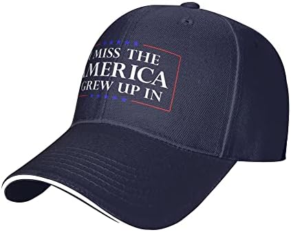 Nedostaje mi Amerika koju sam odrastao u šeširu Nedostaje mi američka bejzbol kapica američka zastava za muškarce žene