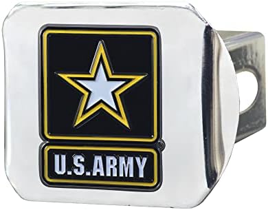 Metalni poklopac vojske Sjedinjenih Država s 3D Chrome Team Logo by FanMats - Jedinstveni dizajn oblikovanog 3D logotipa