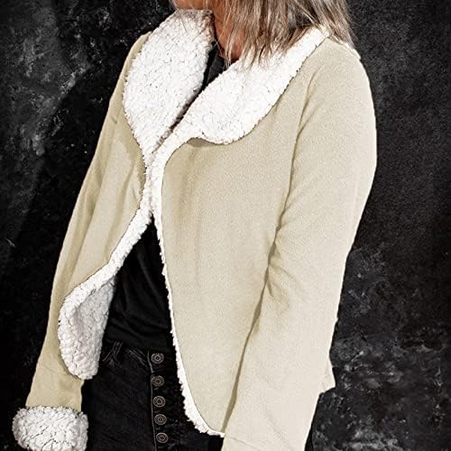 Ženski zimski kaputi Zip Up Odvrati ovratnika Nejasna jakna s oblogom Žene ležerne dugih rukava Toplo pliša