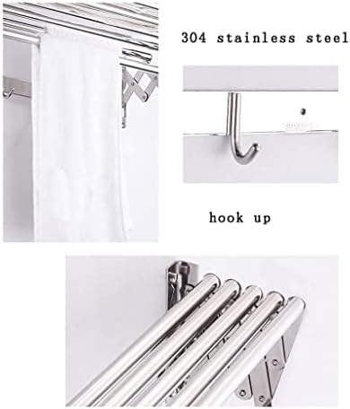 Sklopiva vješalica za sušenje odjeće 5-tračna Zidna sušilica uvlačivi ventilator kuke za ručnike u kupaonici linija za pranje
